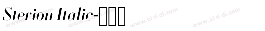 Sterion Italic字体转换 Sterion Italic字体转换